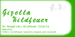 gizella wildfeuer business card